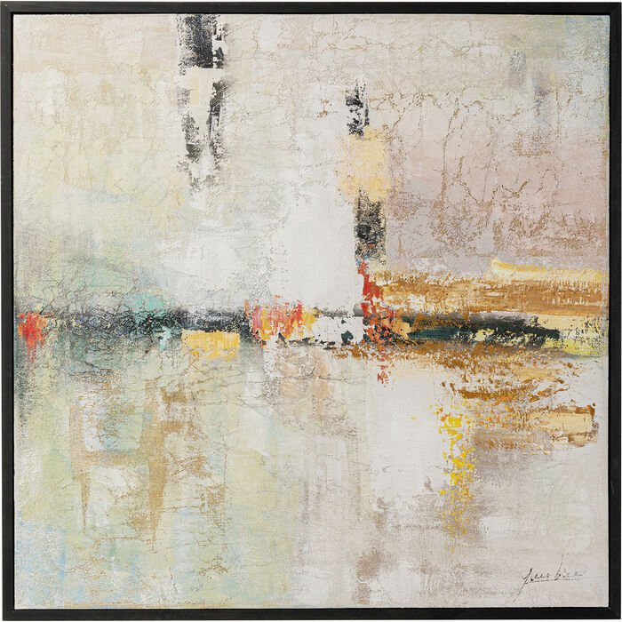 Dust Gold Çerçeveli Resim120x120cm