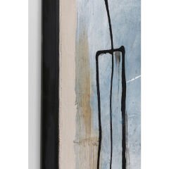 Dust Mavi Ahşap Tablo 100x100 cm