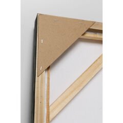 Dust Mavi Ahşap Tablo 100x100 cm