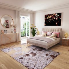 Colombu Tozlu Renk Görünümlü Pamuk Halı 200x300 cm