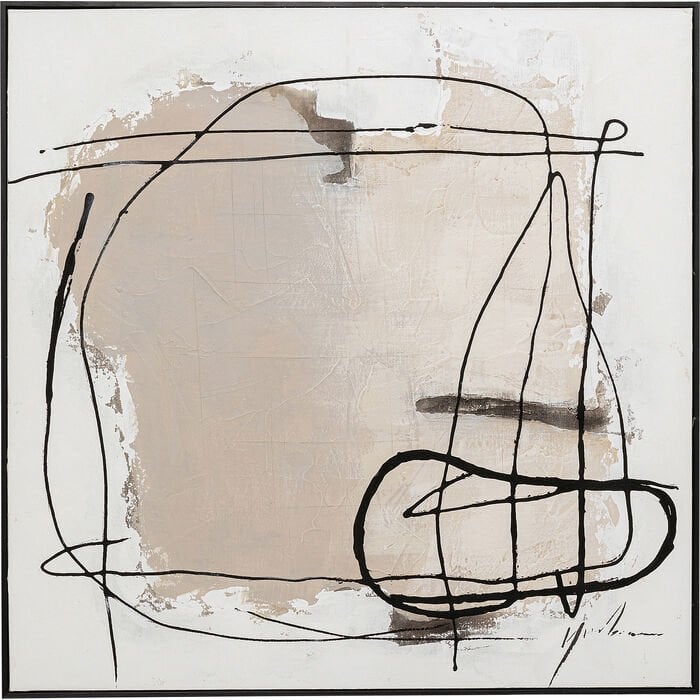 Dust Gri Ahşap Tablo 100x100 cm