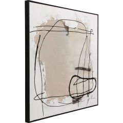 Dust Gri Ahşap Tablo 100x100 cm