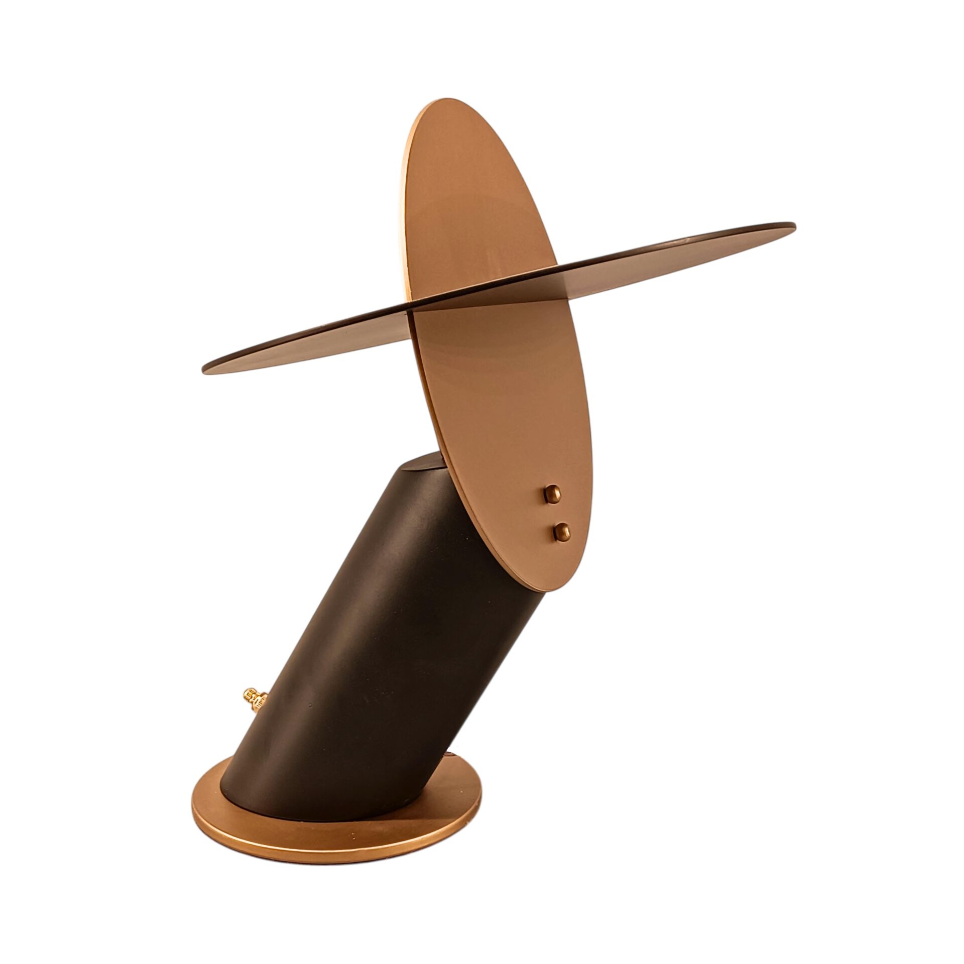 Vela Siyah Eskitme Gold Masa Lambası