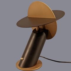 Vela Siyah Eskitme Gold Masa Lambası