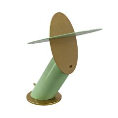 Vela Turkuaz Eskitme Gold Masa Lambası