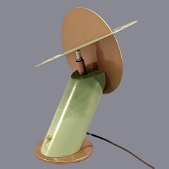 Vela Turkuaz Eskitme Gold Masa Lambası