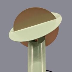 Vela Turkuaz Eskitme Gold Masa Lambası