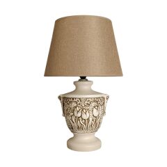 Dou Motifli Krem Abajur