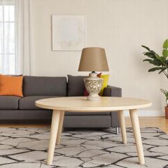 Dou Motifli Krem Abajur