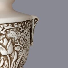 Dou Motifli Krem Abajur