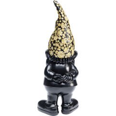 Gnome Standing Black Gold Dekoratif Figür