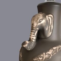 Melone Fil Baskılı Koyu Gri Abajur