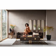Mirror Clip Brass Ayna 32x177 cm