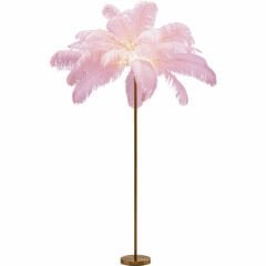 Feather Palmiye Yaprakları Pembe Lambader