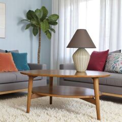 Lera Desenli Krem Abajur