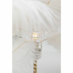 Feather Palmiye Yaprakları Beyaz Masa Lambası