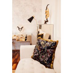 Cushion Tropical Garden Fringe Yer Minderi 45x45 cm