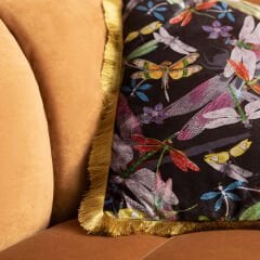 Cushion Tropical Garden Fringe Yer Minderi 45x45 cm