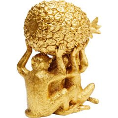 Trio Gold Monkeys Pineapple Dekoratif Obje 173cm