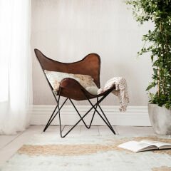 Armchair Butterfly Kahverengi Berjer