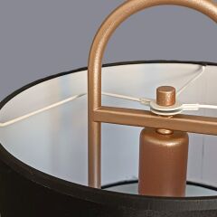 Glora Mermer Desenli Rose Gold Abajur