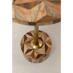 Side Table Domero Geo Brown Sehpa