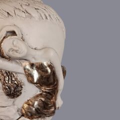 Jesyy Figür Kabartmalı Krem Abajur