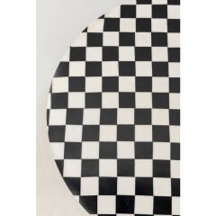 Side Table Domero Chess Black White Sehpa