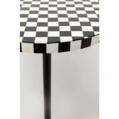 Side Table Domero Chess Black White Sehpa