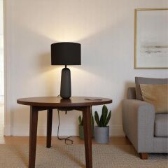 Yelse Desen Baskılı Şapka Koyu Gri Abajur