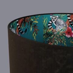 Yelse Desen Baskılı Şapka Koyu Gri Abajur