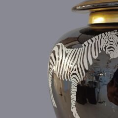 Cerny Zebre Figürlü Siyah Abajur