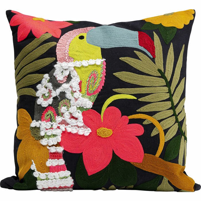 Tropical Pamuklu Kırlent 45x45 cm