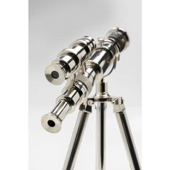 Telescope Gümüş Dekoratif Saat 49cm
