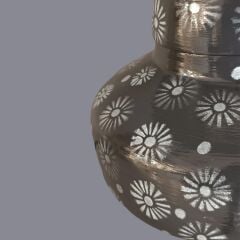 Alore Desenli Koyu Gri Abajur