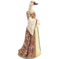 Bird Lady Duck White Dekoratif Figür
