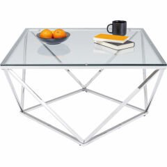Cristallo Silver Çelik Orta Sehpa