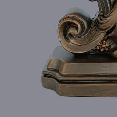 Merin Motifli Eskitme Gold Abajur