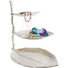 Etagere Leaf Gümüş Dekoratif Dresuar