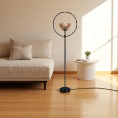 Perte Kafes Detaylı Siyah Lambader