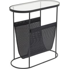Mesh Journal Cam Gazete Sehpası