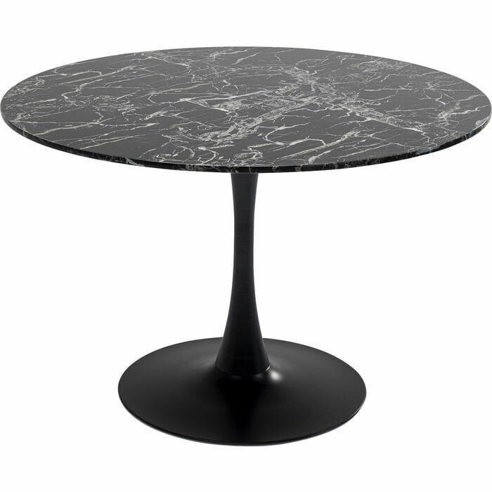 Veneto Marble Black Mermer Yemek Masası