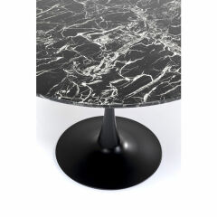 Veneto Marble Black Mermer Yemek Masası