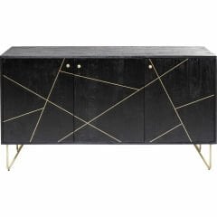 Gold Vein 3 Doors Masif Ahşap Büfe