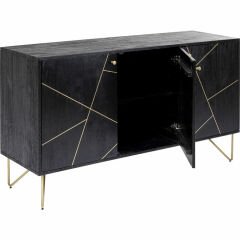Gold Vein 3 Doors Masif Ahşap Büfe