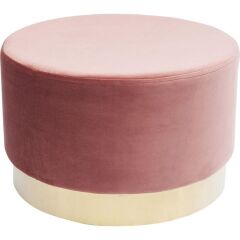 Cherry Mauve Brass Silindir Puf