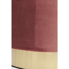 Cherry Mauve Brass Silindir Puf