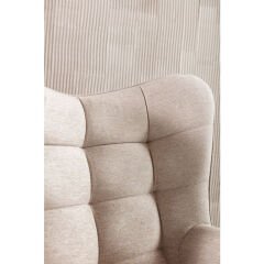 Oscar Cream Masif Döner Berjer