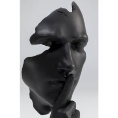 Quiet Face Black Dekoratif Obje