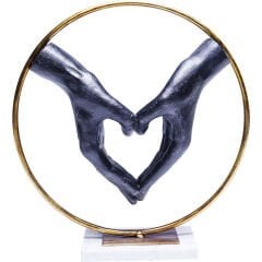 Elements Heart Hand Mermer Dekoratif Obje